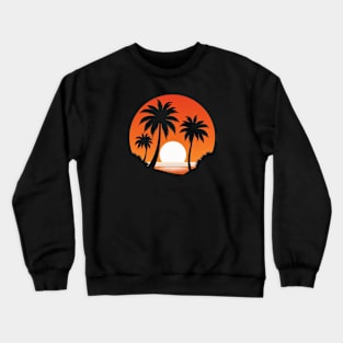 Palm Tree Sunset Crewneck Sweatshirt